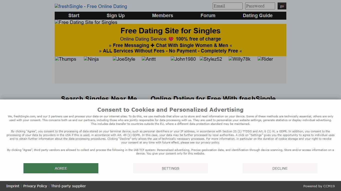 freshSingle ❤️ Free Dating Site & Online Dating Service for Singles